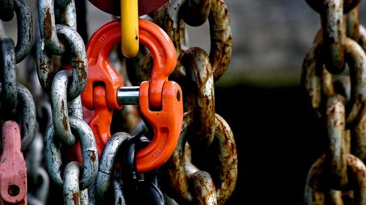 Orange chain links