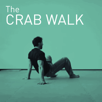 Practicing a crab walk locomotion