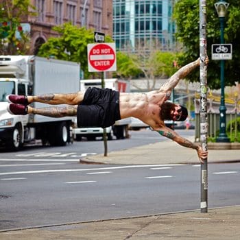 Al Kavadlo Human Flag in Public