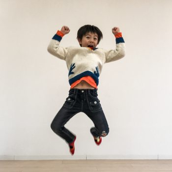 Ryan’s son jumping in the air