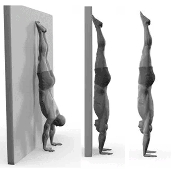 handstand progression illustration