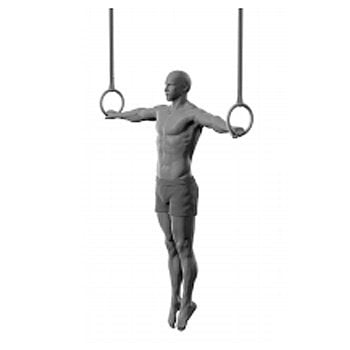 iron cross gymnastics rings illustration