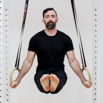 Gymnastic rings L-sit