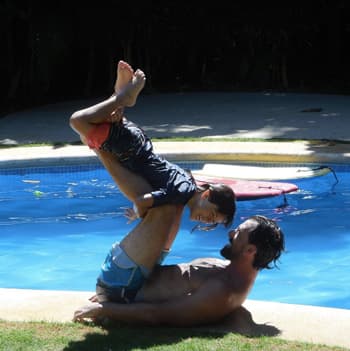 “Father playing with daughter