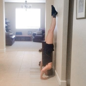 Dana with MS working on headstand