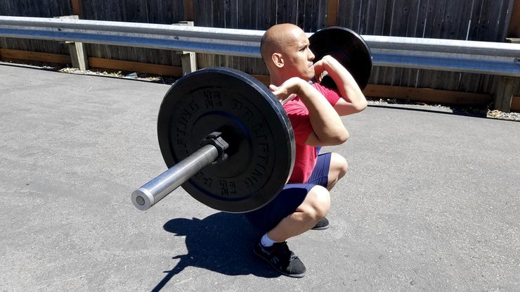 Jarlo barbell front squat autoregulation