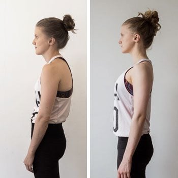 slouched vs naturally straight posture