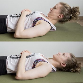 Neck supine exercises lying on back