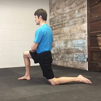 Jeff doing a Kneeling Lunge Stretch