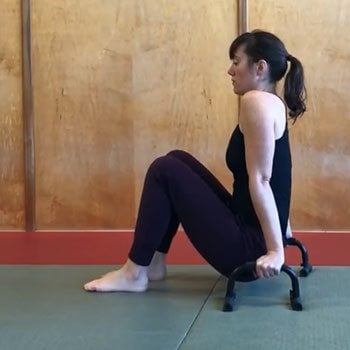 Shoulder exercise on parallettes