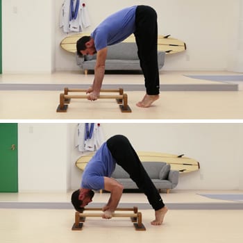 Ryan doing an inverted press on parallettes