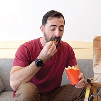 Ryan having snack