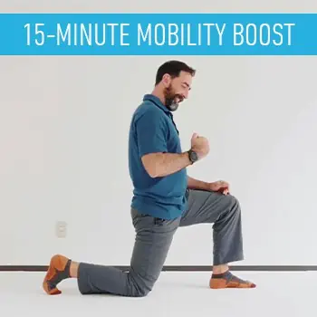 GMB Head Coach Ryan Hurst practicing the 15-Minute Mobility Boost routine