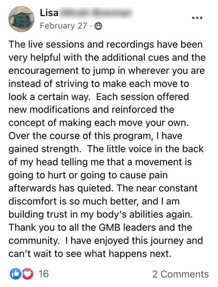 GMB Mobility Live testimonial from our client Lisa