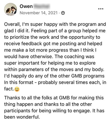 GMB Mobility Live testimonial from our client Owen