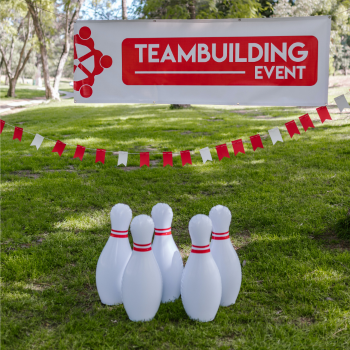 Team building event sign