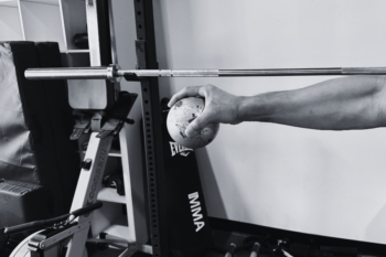gripping a shotput